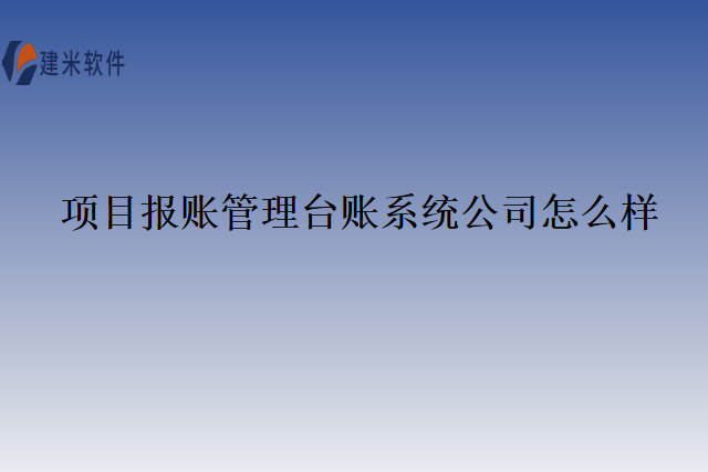 项目报账管理台账系统公司怎么样