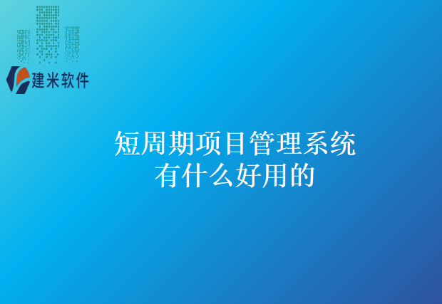 短周期项目管理系统有什么好用的