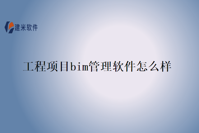 工程项目bim管理软件怎么样