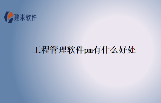 工程管理软件pm有什么好处
