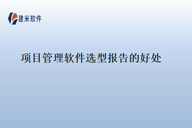 项目管理软件选型报告的好处