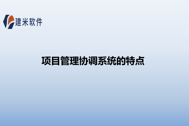 项目管理协调系统的特点