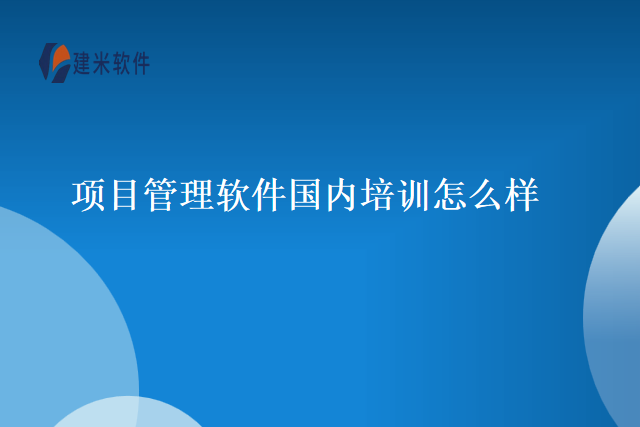 项目管理软件国内培训怎么样