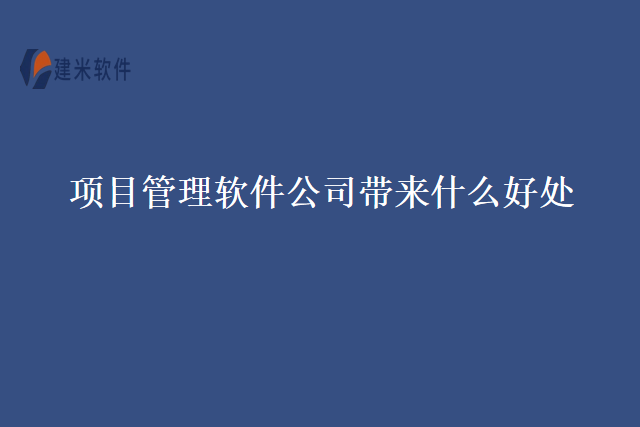 项目管理软件公司带来什么好处