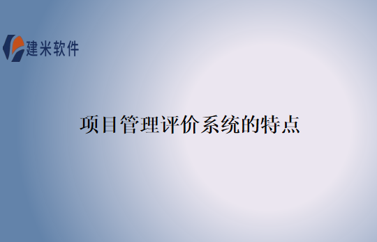 项目管理评价系统的特点