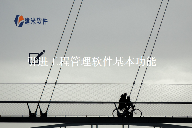 引进工程管理软件基本功能