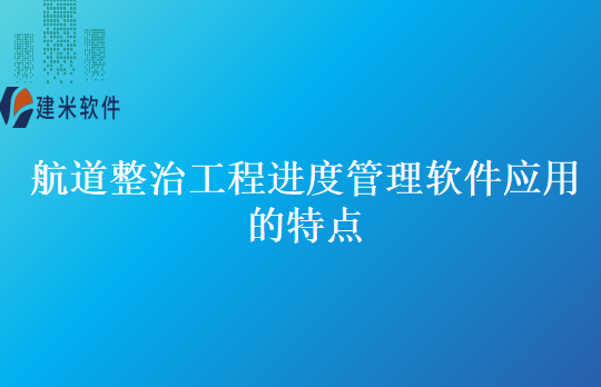 航道整治工程进度管理软件应用的特点