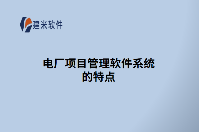 电厂项目管理软件系统的特点