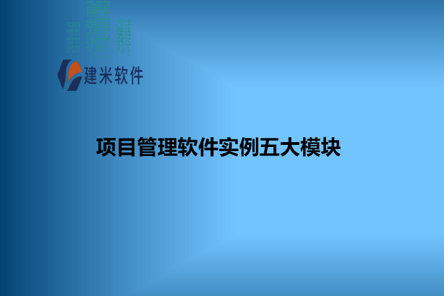 项目管理软件实例五大模块