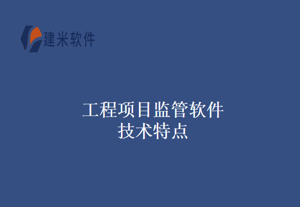 工程项目监管软件技术特点