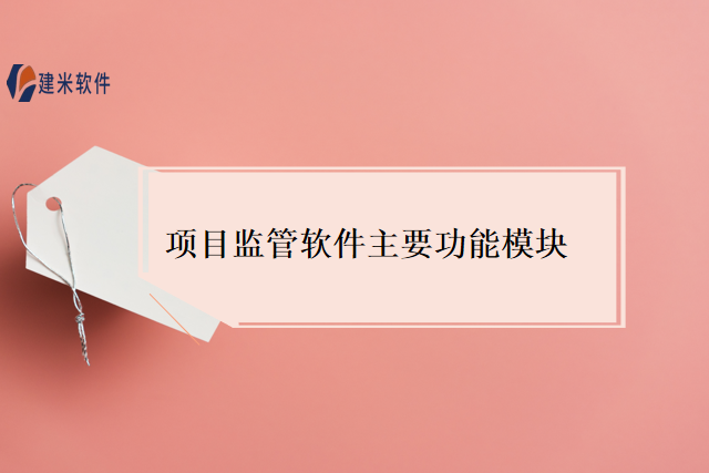 项目监管软件主要功能模块
