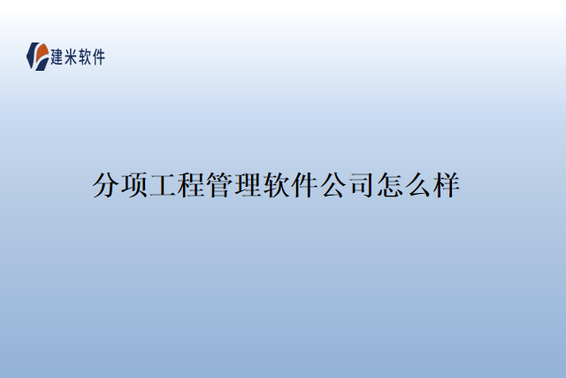 分项工程管理软件公司怎么样