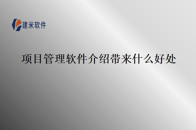 项目管理软件介绍带来什么好处
