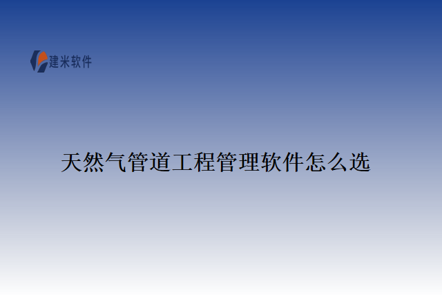 天然气管道工程管理软件怎么选