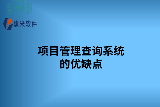 项目管理查询系统的优缺点