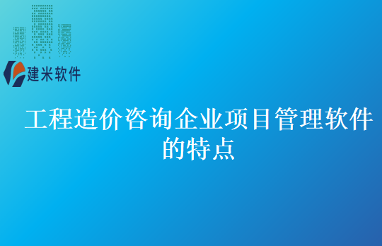 工程造价咨询企业项目管理软件的特点