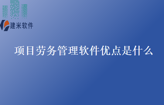 项目劳务管理软件优点是什么