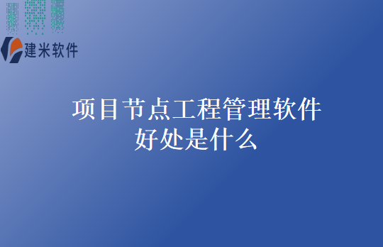 项目节点工程管理软件好处是什么