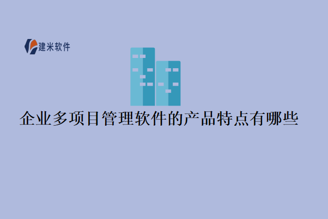 企业多项目管理软件的产品特点有哪些