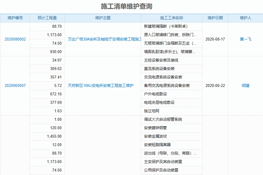 建设业务管理系统具体功能
