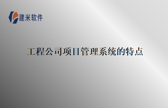 工程公司项目管理系统的特点
