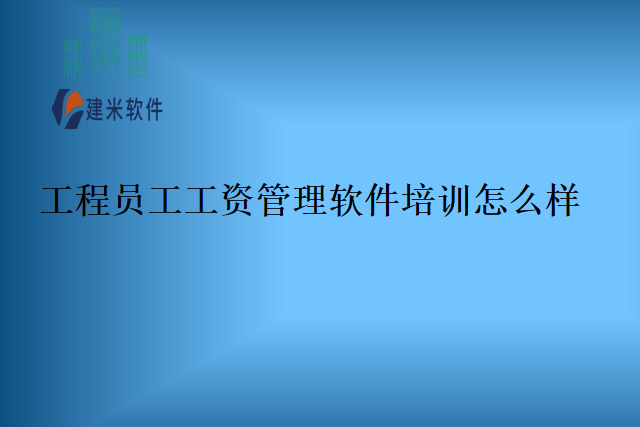 工程员工工资管理软件培训怎么样