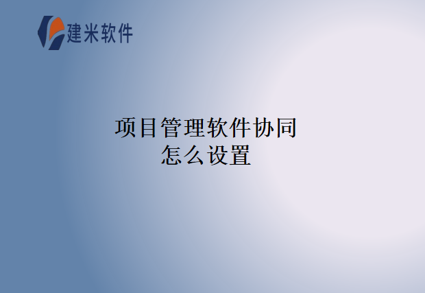 项目管理软件协同怎么设置