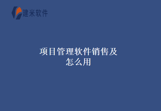 项目管理软件销售及怎么用