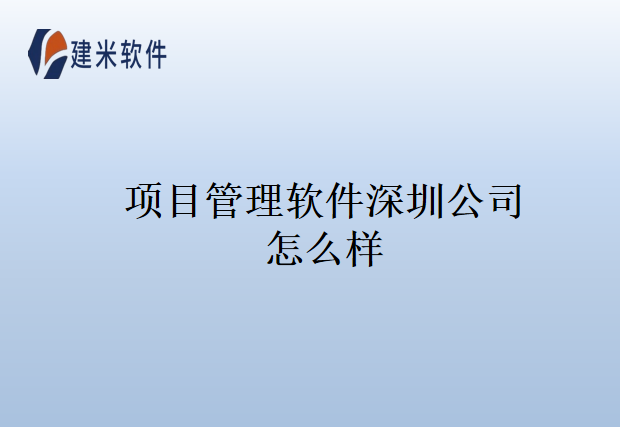 项目管理软件深圳公司怎么样