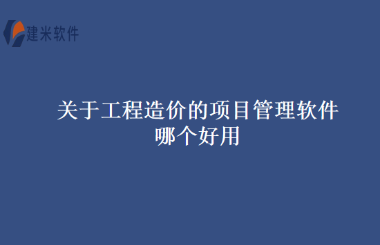 关于工程造价的项目管理软件哪个好用