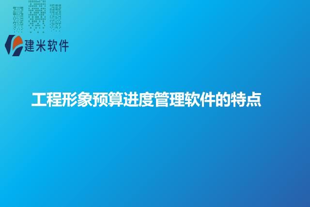 工程形象预算进度管理软件的特点