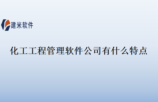化工工程管理软件公司有什么特点