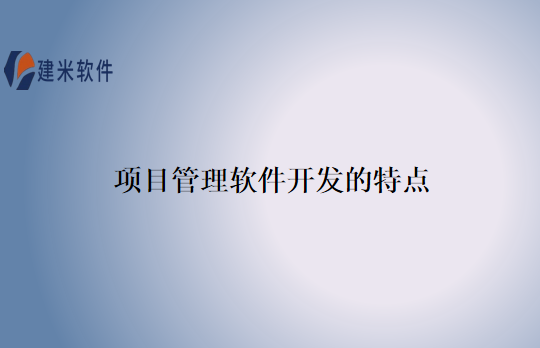 项目管理软件开发的特点