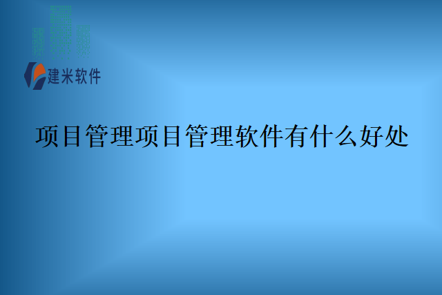 项目管理项目管理软件有什么好处