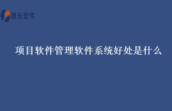 项目软件管理软件系统好处是什么