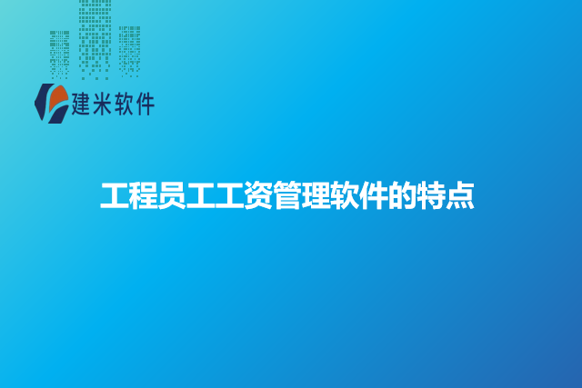 工程员工工资管理软件的特点