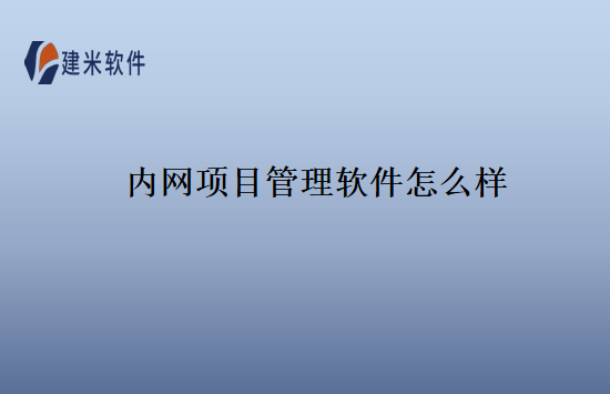内网项目管理软件怎么样