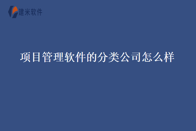 项目管理软件的分类公司怎么样