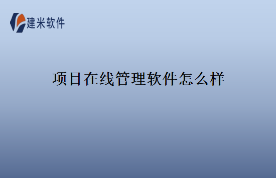 项目在线管理软件怎么样