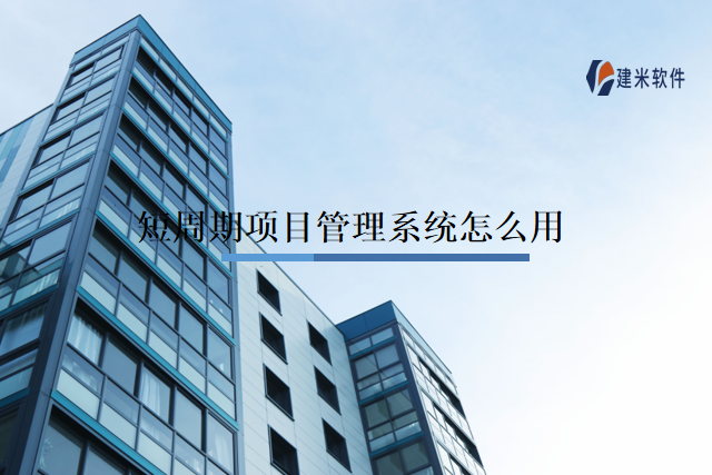 短周期项目管理系统怎么用