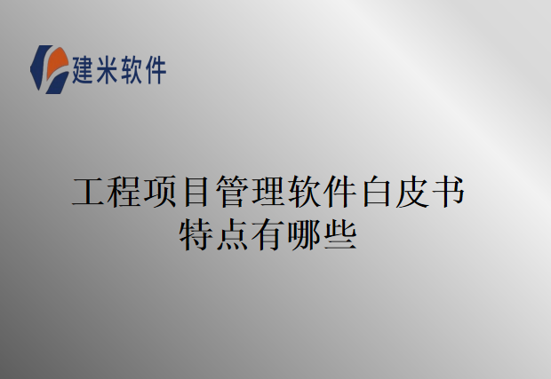 工程项目管理软件白皮书特点有哪些