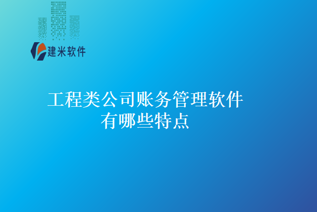 工程类公司账务管理软件有哪些特点