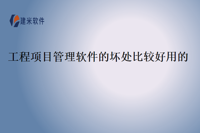 工程项目管理软件的坏处比较好用的