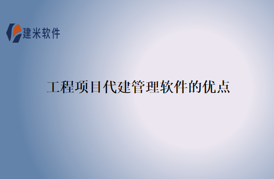 工程项目代建管理软件的优点