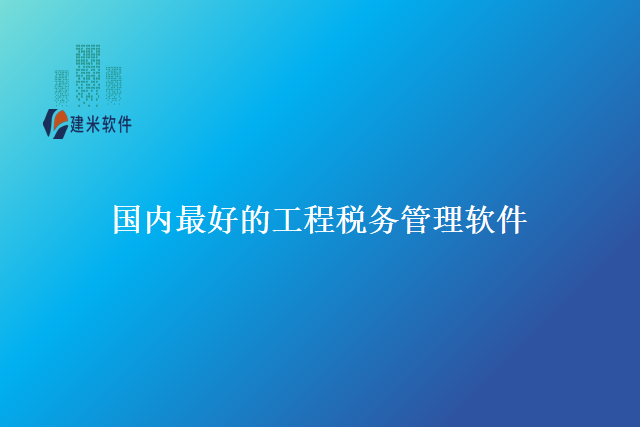 国内最好的工程税务管理软件