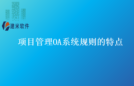 项目管理OA系统规则的特点
