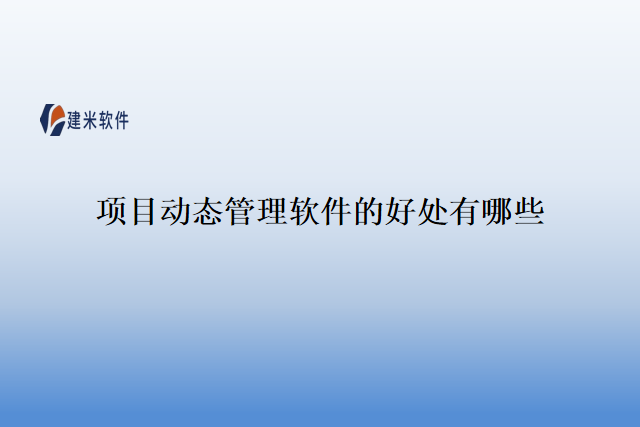 项目动态管理软件的好处有哪些