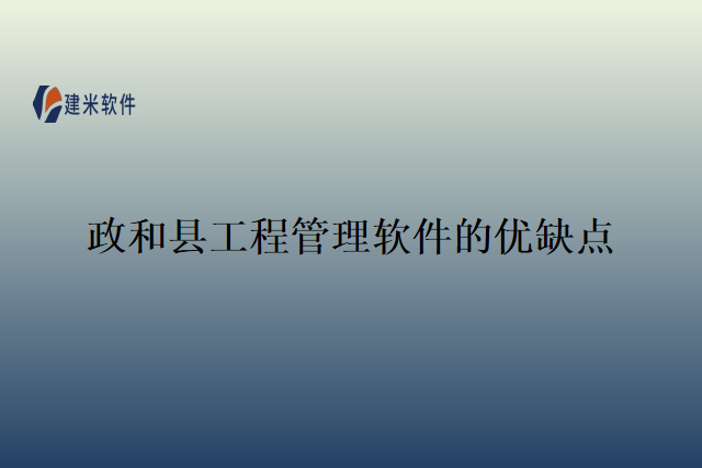 政和县工程管理软件的优缺点