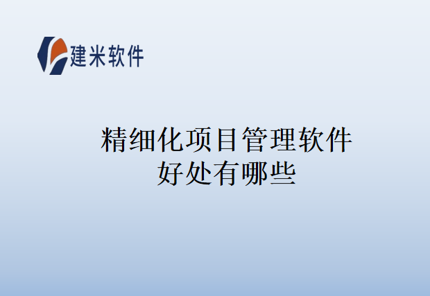 精细化项目管理软件好处有哪些