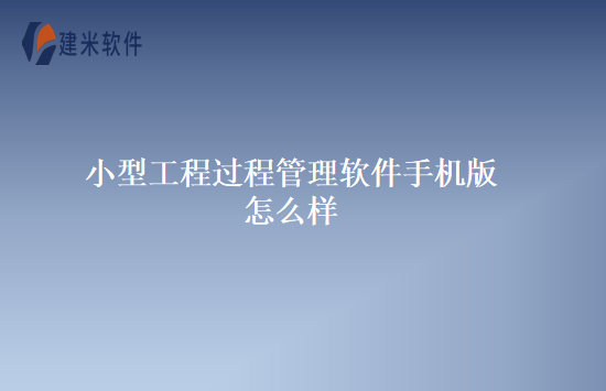 小型工程过程管理软件手机版怎么样